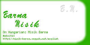 barna misik business card